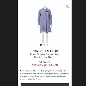 Christian Dior Shirt Dress
